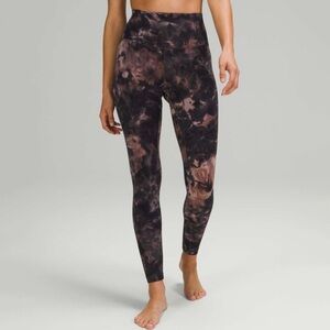 Lululemon Align Pant 28" in Diamond Dye Graphite Grey Pink Pastel